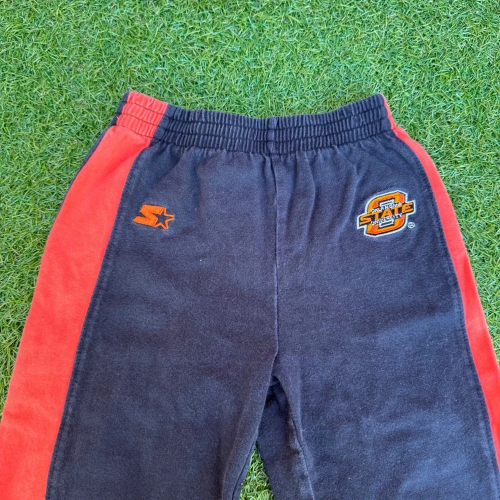 Vtg Starter Oklahoma State Cowboys Jogger Pants Orange Trim‎ Toddler 24 Months